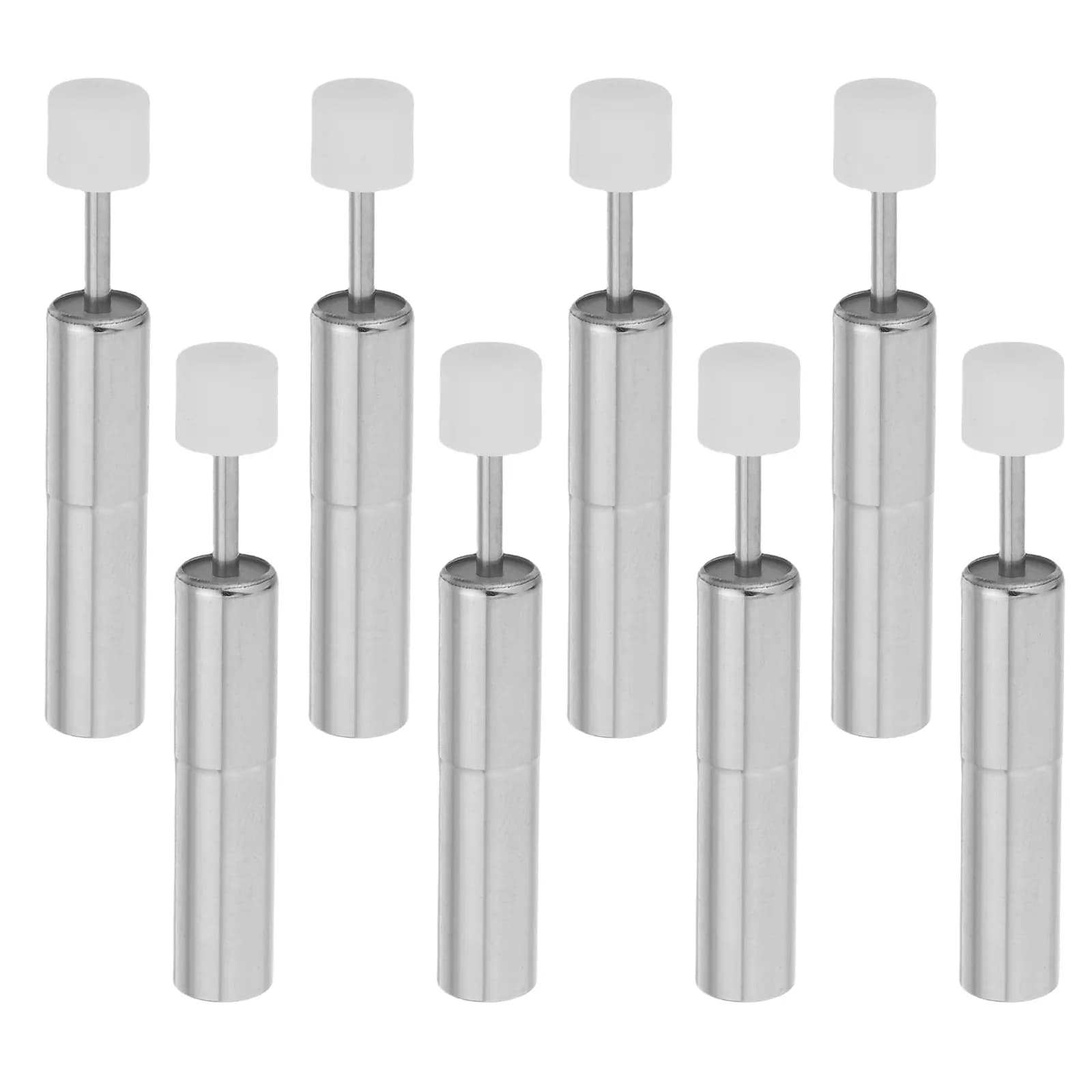 8Pcs Universal Trash Can Damper Stainless Steel Mini Hydraulic Piston Silent Descender for Kitchen Bin Wastebasket Lid Soft