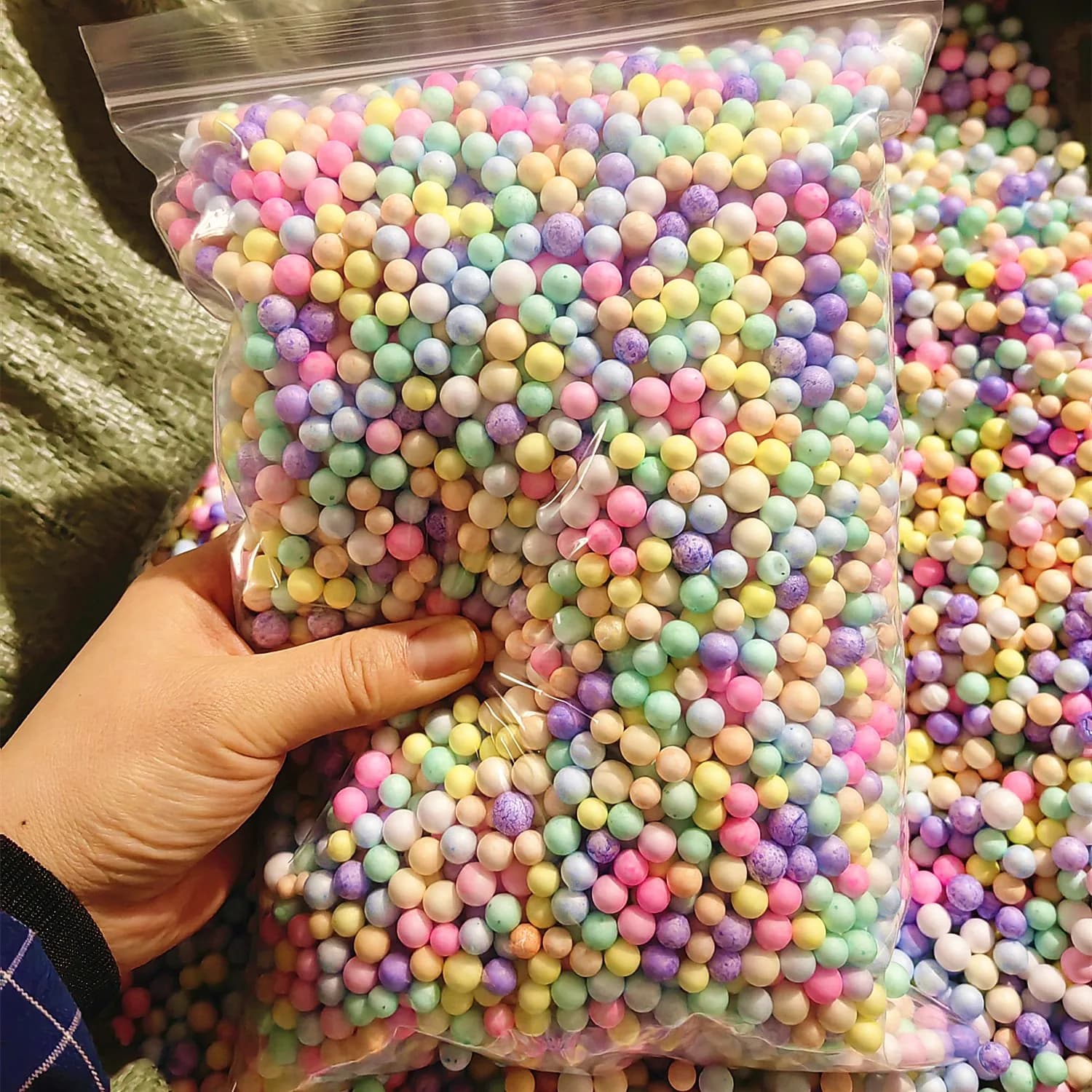 13 g di particelle di fango di neve colorate Accessori Piccole perle di schiuma Forniture di palline di melma