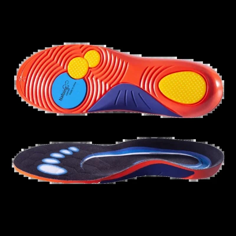 1 paio di solette sportive ad alta elasticità per i piedi, rosse in TPU traspirante, ammortizzanti, per scarpe da corsa, solette per la cura del basket