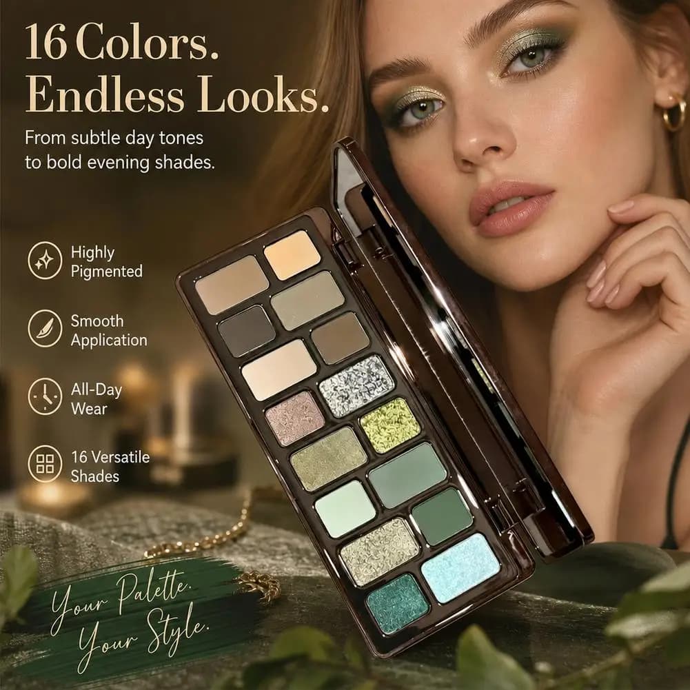 Capel's Begonia Oil Painting Style Pink Brown Eyeshadow Palette: Shimmery Matte Low-Saturation Earth Tones