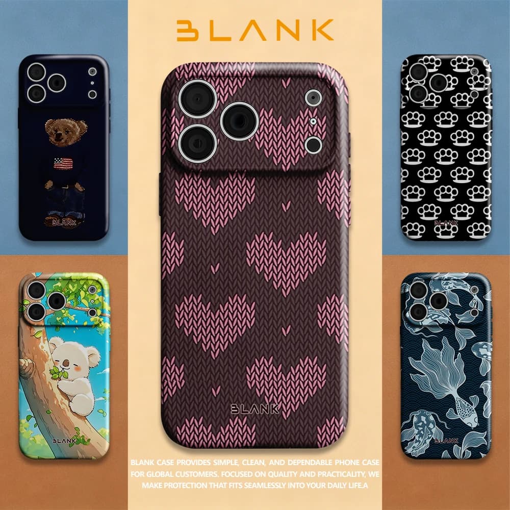 Knitted Heart For iPhone 17 16 15 14 13 12 Pro Max Slim Shockproof Cover for iPhone Air Case Blank