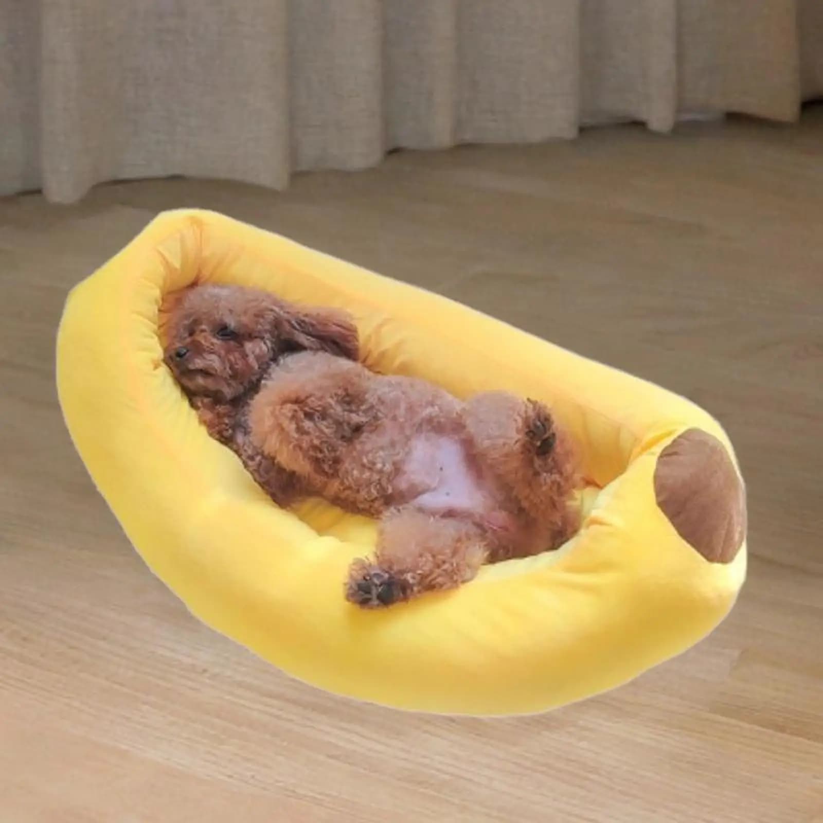 Letto nidificante per cani a forma di banana morbido 47x28x13 cm Comodo letto lavabile per animali domestici