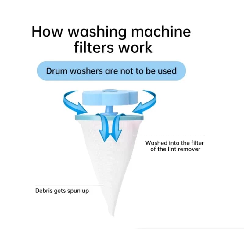 10 Pieces Filter Floating for Washing Machine in Prugna Shape, Filter Bag Collect Peles, Laundry Ball Decontaminant, Cleaning Ball
