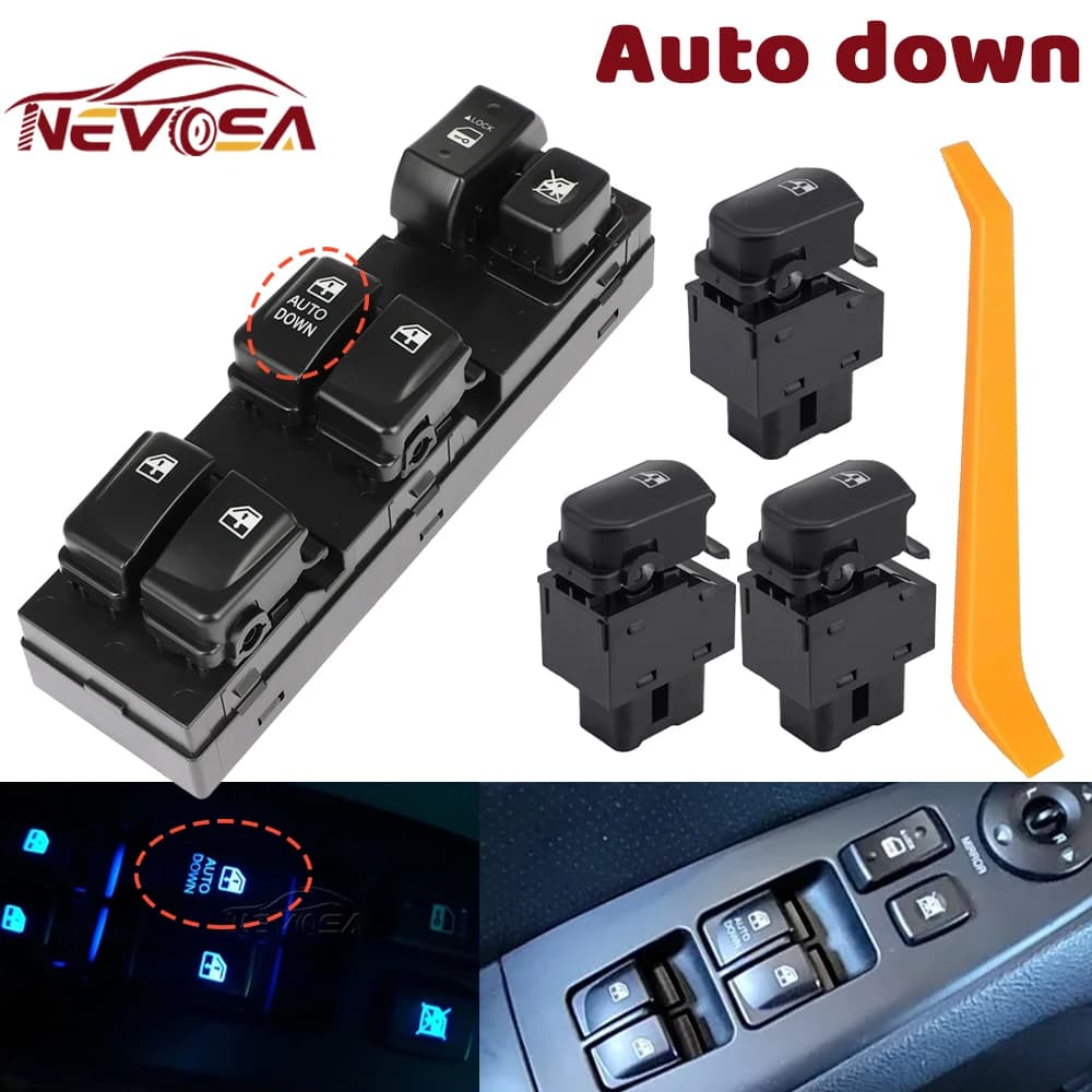 Interruttore di controllo alzacristalli elettrico principale per Hyundai Elantra HD 2007 2008 2009 2010, lato guida sinistro, codice 93570-2H110