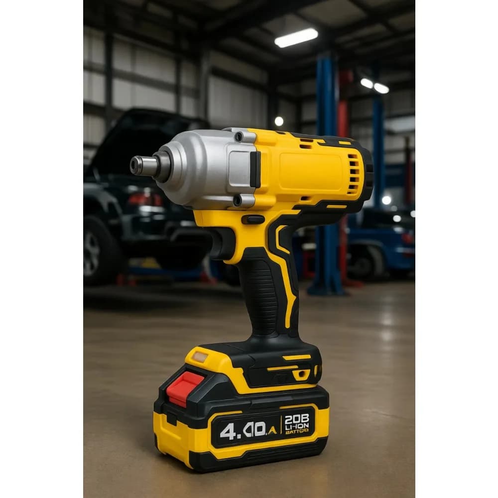 Avvitatore a impulsi a batteria ad alta coppia da 1/2 pollice, brushless, con 2 batterie, caricabatterie rapido e 6 bussole per auto, camion e fai da te