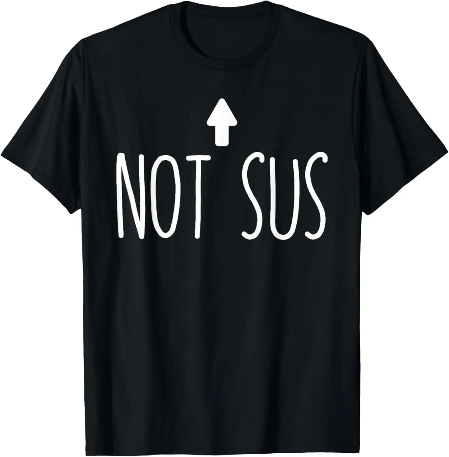 Not Sus Arrow Gaming Meme T-shirt divertente con costume di Halloween abbinato