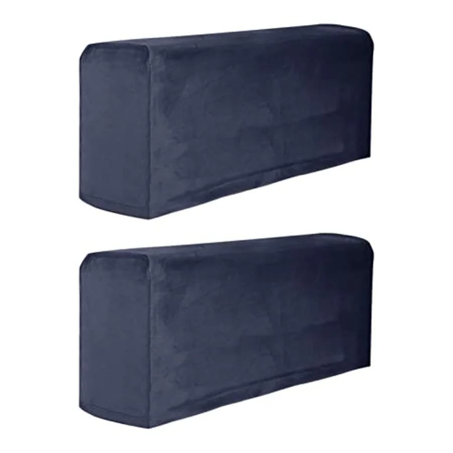 Sofa Armrest Cover, 2 PCS Stretch Arm Covers for Chairs Couch Sofa Armchair, Slipcovers for Recliner Navy Blue