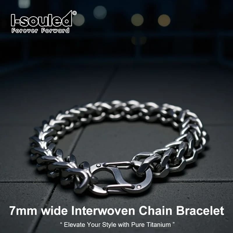 Bracciale unisex con catena a doppio lato lavato con pietra a maglie cubane larghe 7 mm, gioielli streetwear di moda