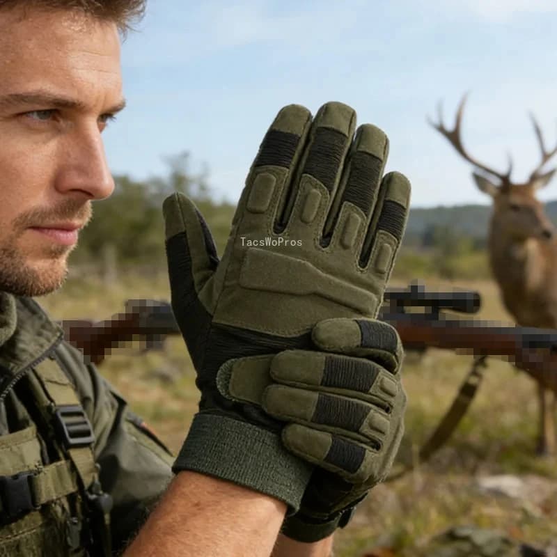 Tactical Hunting Gloves, Horse Riding, Cycling, Climbing, Paintball, Shooting, Skiing, Integrated Anti-slip Gloves or Half-Sate for Motorcycle