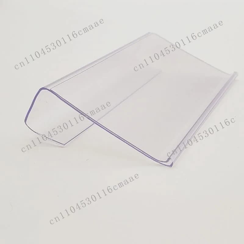 Nuovi 50 pezzi di etichette porta etichette in plastica trasparente per scaffali, etichette con logo del prodotto per l'uso nelle stanze di conservazione degli alimenti, i supermercati