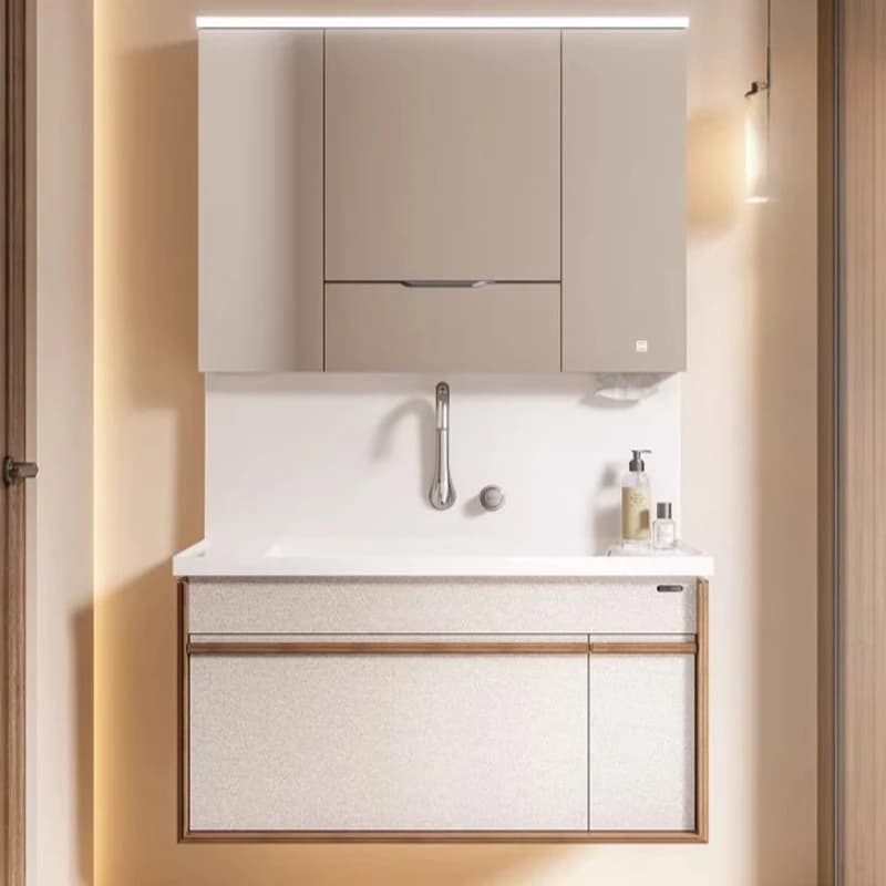 Mobiletto da bagno moderno alla moda Piccolo sopra la camera da letto Lavandino Cassettiere per WC Mobiletto da bagno Specchio Profumo Gabinete Mobili per la casa
