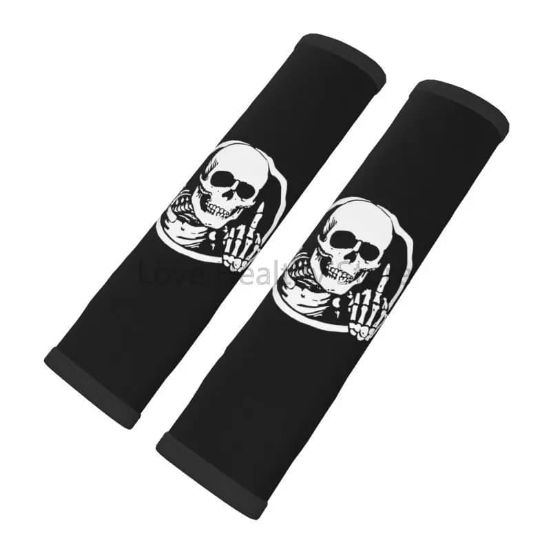 The skull skeleton shows medium finger printing Car seat belt padding Comfortable universal shoulder straps 2 packs