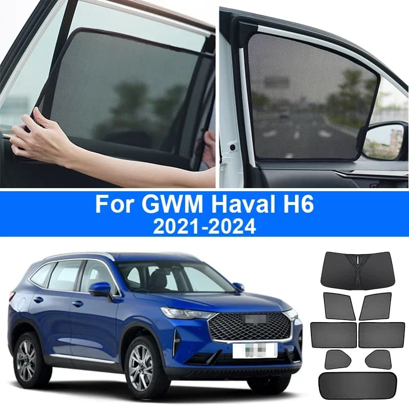 For GWM Haval H6 3RD Gen 2021-2024 Car Front Shield Window SunShade Windshield Rear Side Window Curtain Sun Shade Visor