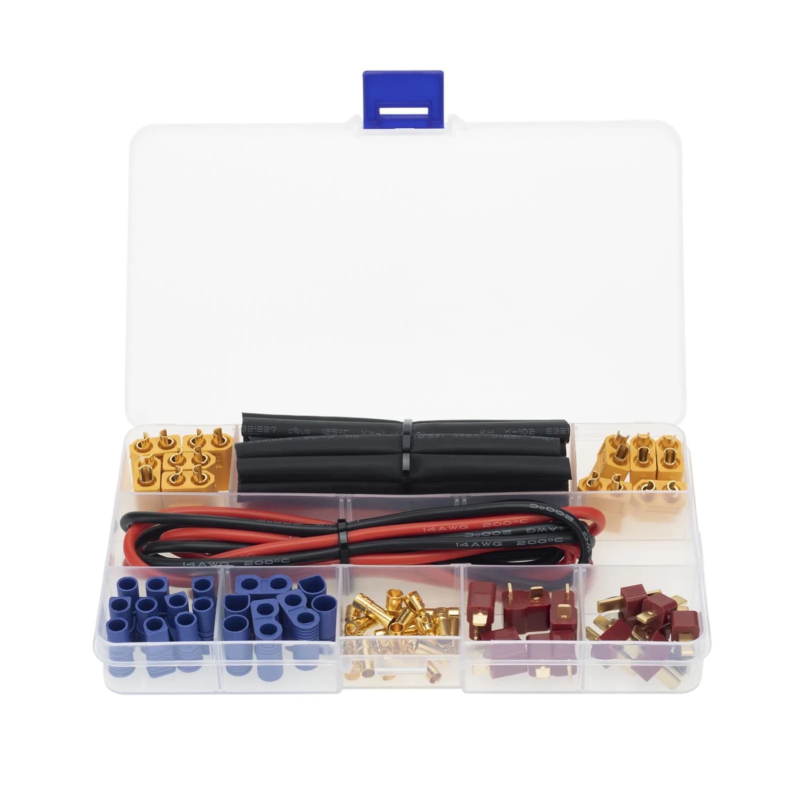 T Plug EC3 XT60 Connettore maschio/femmina 14AWG Tubi termorestringenti in filo di silicone per batteria Lipo per auto drone RC FPV