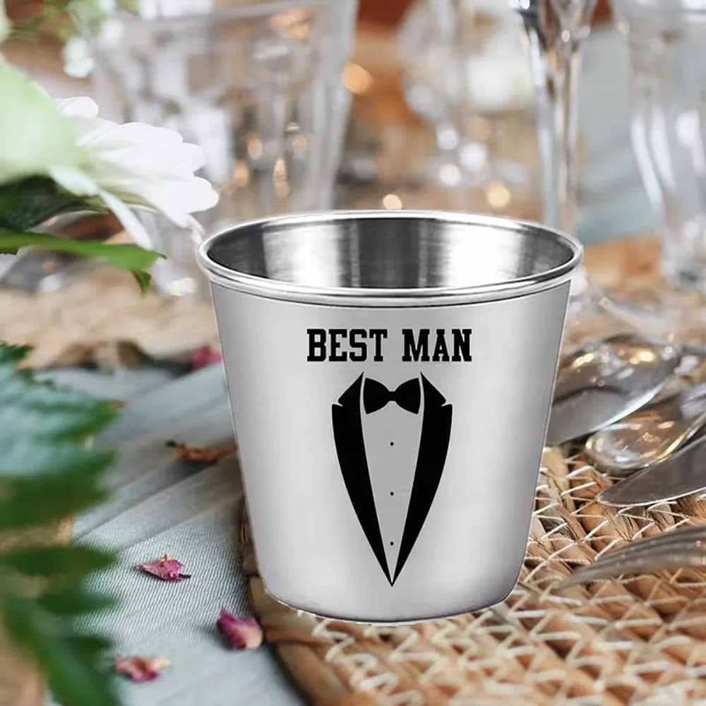 Custom Groomsman Shot Glass Set Best Man Bachelor Party Mini Wine Cup Team Groom Men Wedding Party Souvenir Gift