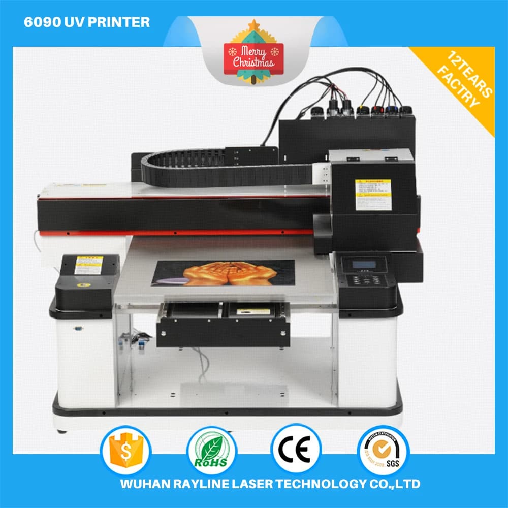 Stampante Digitale UV a Getto d'Inchiostro 6090 per Cover per Telefoni, Penne, Palline da Golf, Bottiglie di Vetro, Colore Bianco, Prezzo di Fabbrica