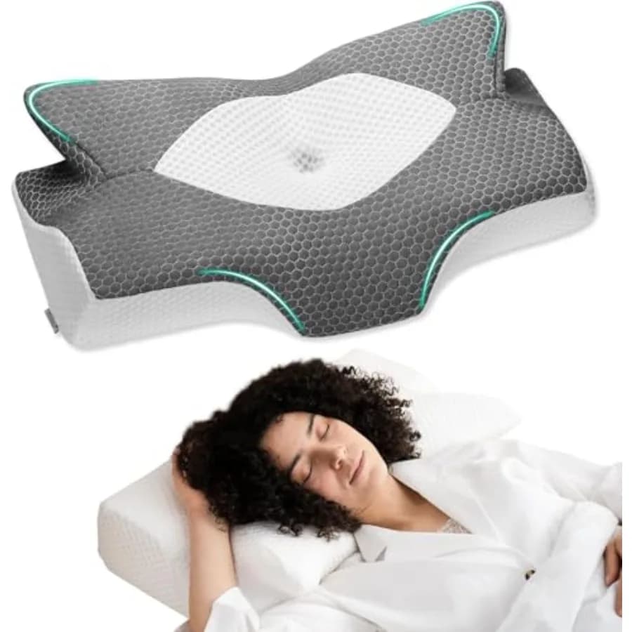 Memory Foam cushions for Cervical Pain and Spalles, Medium Fermezza Orthopedic Cushion for Sleeping on Fianco, Back and Stomaco