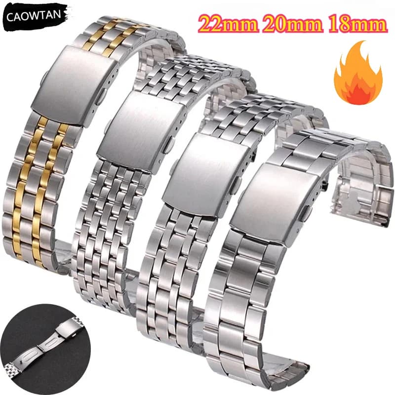 Cinturino universale in acciaio inossidabile da 22mm 20mm 18mm per Samsung Galaxy Watch7 6 5 4 40-44-45mm Active2 S3 Band per Huawei per Amazfit