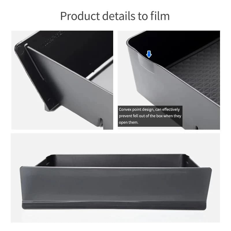 1 Pezzo Cassetto Portaoggetti per Console Centrale Auto, Vassoio Porta Tablet Sotto il Cruscotto per Accessori Tesla Model X/S