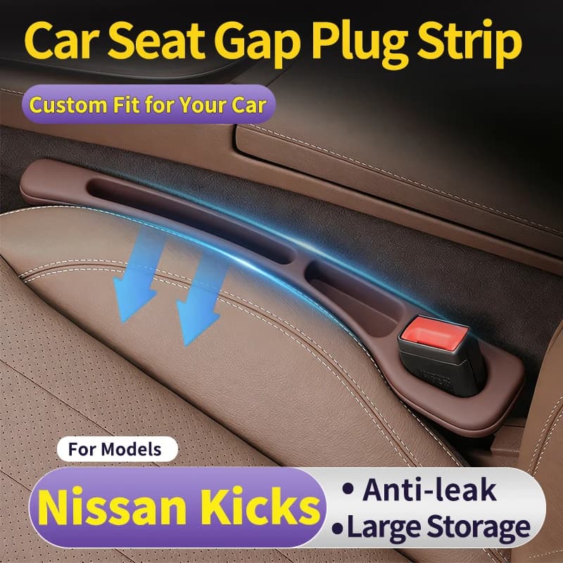 Striscia di riempimento per spazi tra i sedili per Nissan Kicks, striscia di riempimento per spazi tra i sedili personalizzata con organizer integrato, 1 paio