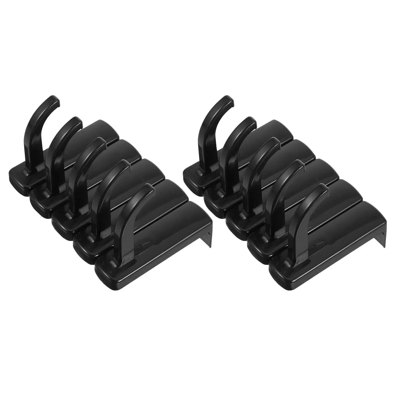 Supporto per cuffie da 10 pezzi per il bordo dello schermo del monitor, supporto per cuffie in plastica nera che ottimizza lo spazio, per postazione di lavoro da ufficio e gaming