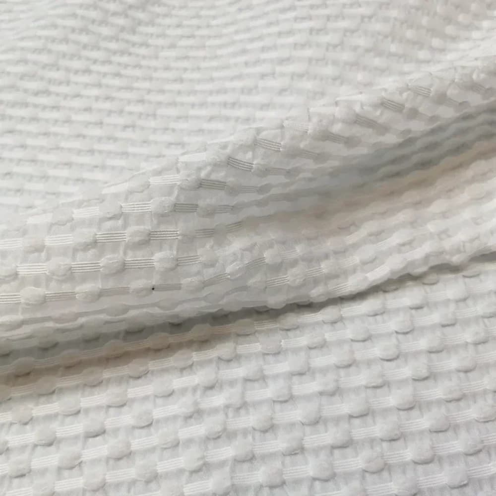 Jacquard Brocade Fabric Solid Color Stripes Texture Bubble Cloth Fashion Dress Dress Organza Sling Diy Sew Wholesale