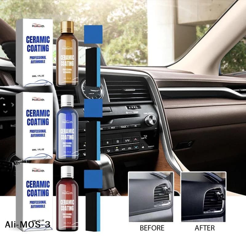 Agente di rivestimento per auto con rivestimento in ceramica da 30 ml, rivestimento liquido in cristallo, idrofobico, antigraffio, rivestimento in cera per auto, rivestimento lucidante per auto