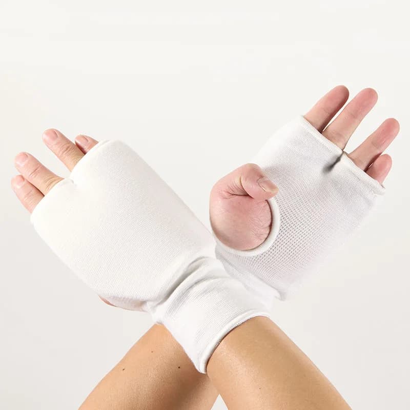 Karate Gloves half finger unisex in breathable knit for adult children, Taekwondo MMA boxing bag workout sparring minimalist bearings