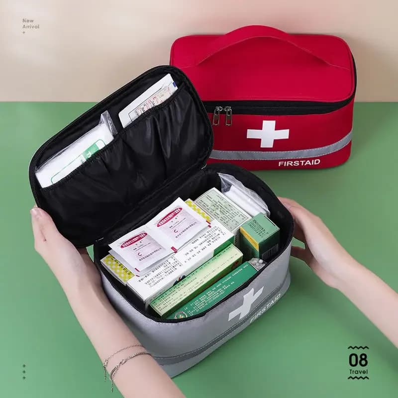 Borsa per la conservazione dei medicinali Kit di pronto soccorso da viaggio Borse per medicinali Organizzatore Borsa da campeggio per sopravvivenza di emergenza all'aperto Portapillole