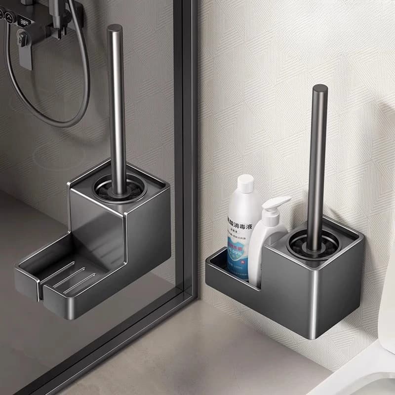 Porta scopino a parete Nessuna perforazione con spazzola Scarico scavato Nessuna batteri WC Nessuna pulizia delle morte