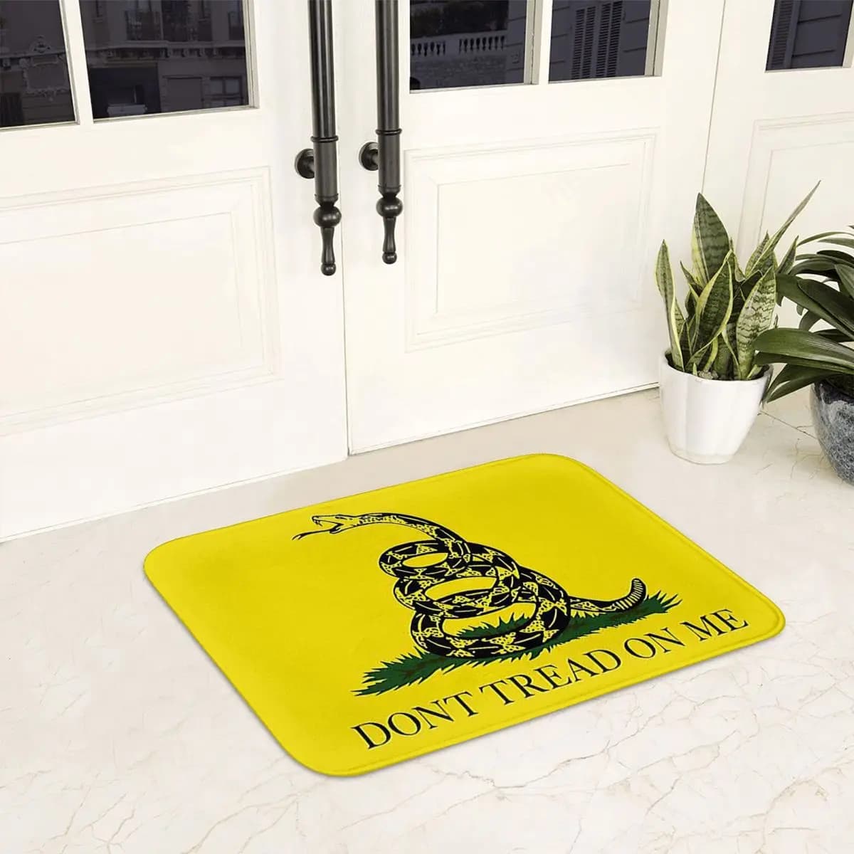 Gadsden Don't Tread On Me Bandiera Zerbino antiscivolo Tappetino Cuscino Tappeto per cucina Ingresso Casa Soggiorno Tappetini
