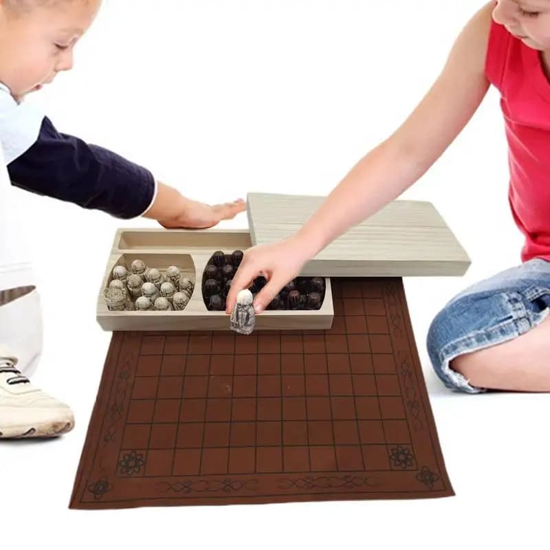 Set di scacchi da gioco vichingo gioco da tavolo di strategia tradizionale a due giocatori scacchiera pieghevole pezzi di scacchi in resina intrattenimento
