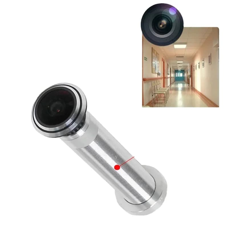 Telecamera Spioncino Wi-Fi Tuya 1080P HD Mini CCTV con Obiettivo Grandangolare FishEye 2.1mm, Slot per Scheda SD e Cloud