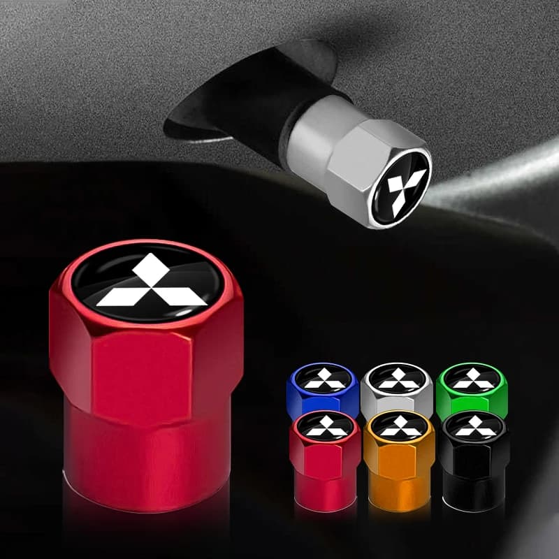 New 4 Pz Auto Wheel Rubber Valve Air Mat Covers Accessories for Mitsubishi Pajero Outlander XL Montero ASX Lancer Triton l200