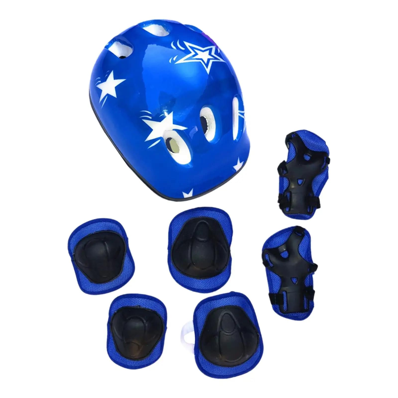 Set di 7 Pezzi: Casco da Bici per Adolescenti, Casco per Skateboard e Pattinaggio