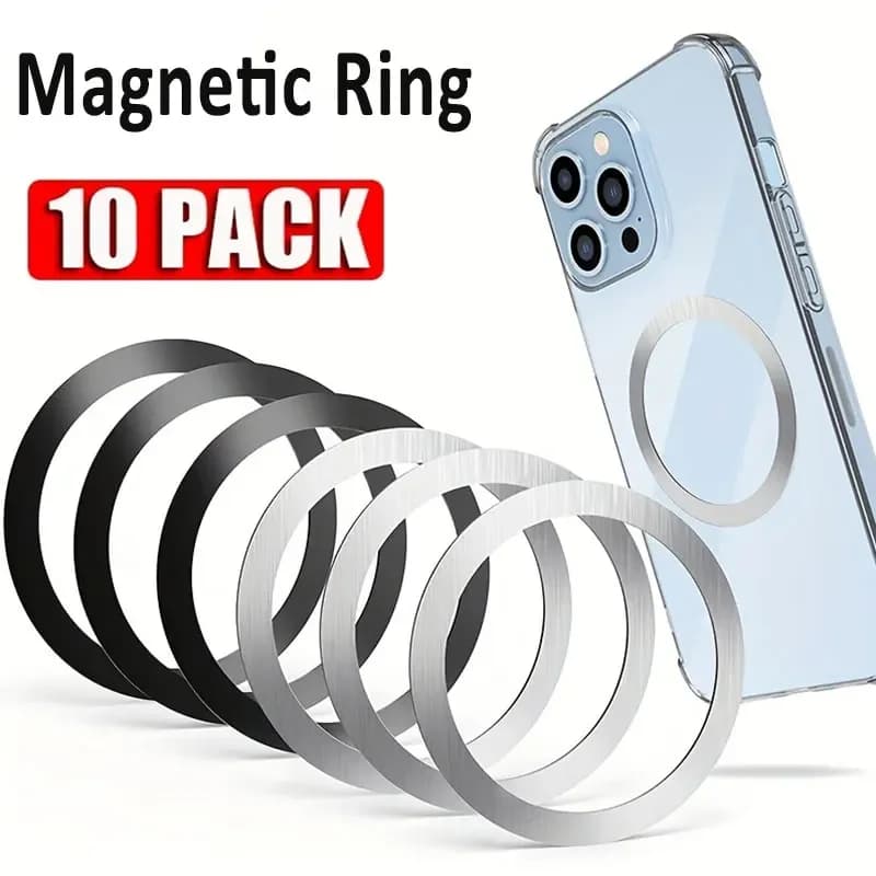 10 pezzi per anello piastra magnetica Magsafe adesivi universali supporto caricatore wireless foglio piastra metallica per iPhone Samsung Xiaomi