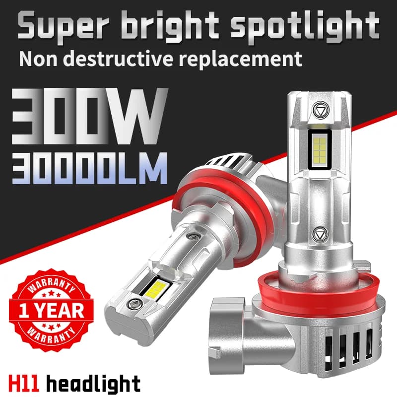 2PCS H11 Auto LED Fendinebbia Lampadina Auto Faro 100W H8 H9 12V Lampadine Per Auto Super Luminoso Turbo Lampada 22000LM Plug & Play