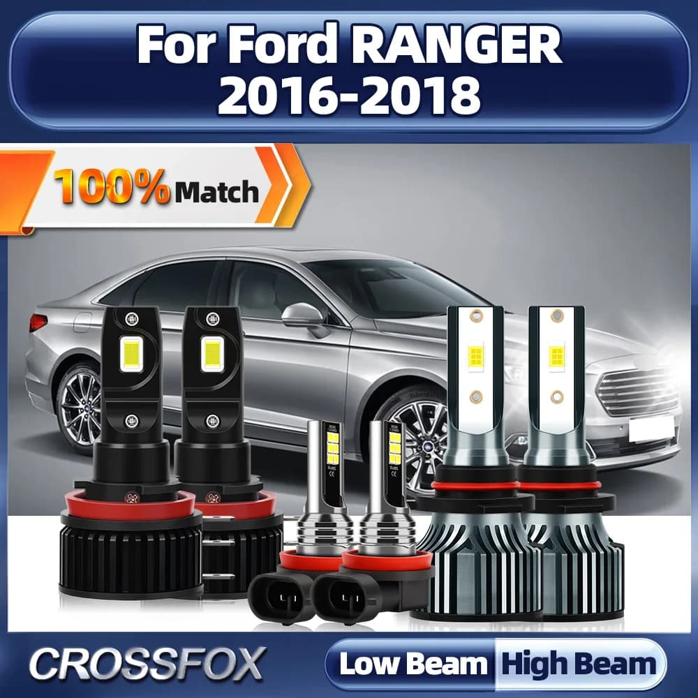 360W LED faro Auto 60000LM H11 9005 HB3 fari Auto 12V fendinebbia lampadine 6000K bianco per Ford RANGER 2016 2017 2018