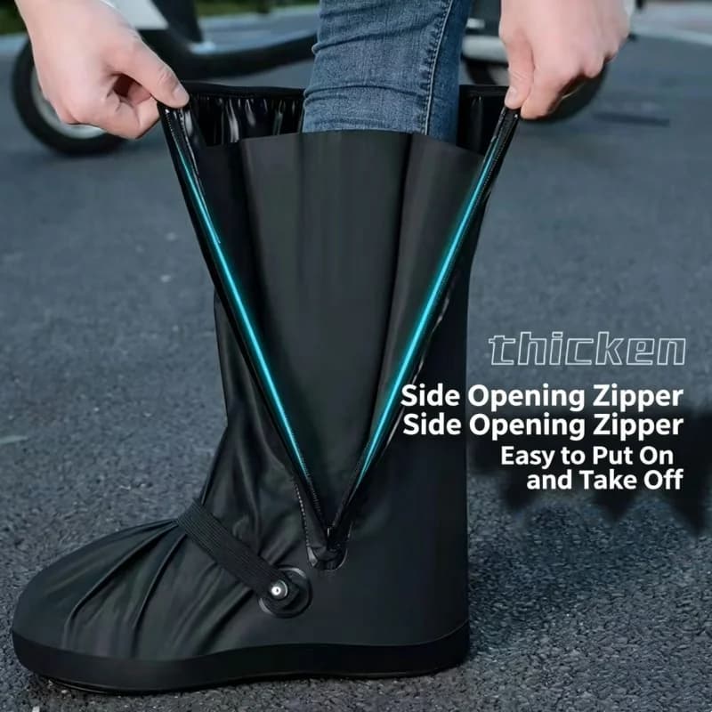 40 CM High Tube Waterproof Rain Boot Shoes Pant Cover Cycling Hiking Non-Slip Overshoes Reusable Rain Wet Snow Pants Protectors