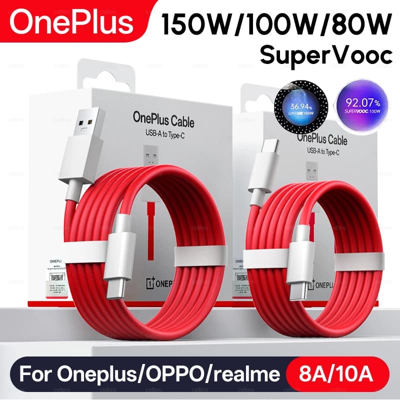 Cavo originale OnePlus 13 12 11 10 Tipo C a USB Cavo PD 150W 100W 80W Carica Supervooc per OPPO Reno 14 Realme One Plus Nord 5