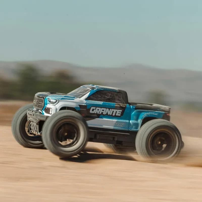 Camion RC 1/10 Granito 4X4 223S BLX BRUSHLESS Monster Truck RTR Con DSC, Blu, ARA4302V4T1