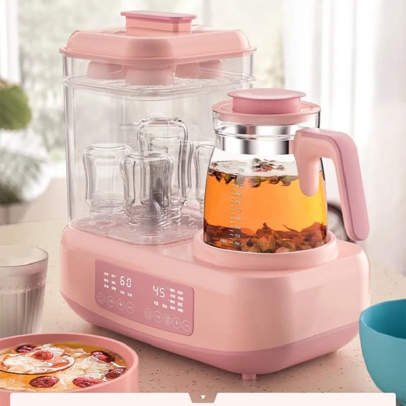 Automatic Scaldabiberon with Disinfection, Scalda Latte 1.3L, Electric Kettle Multifunction, Insulating Container for Powder Milk