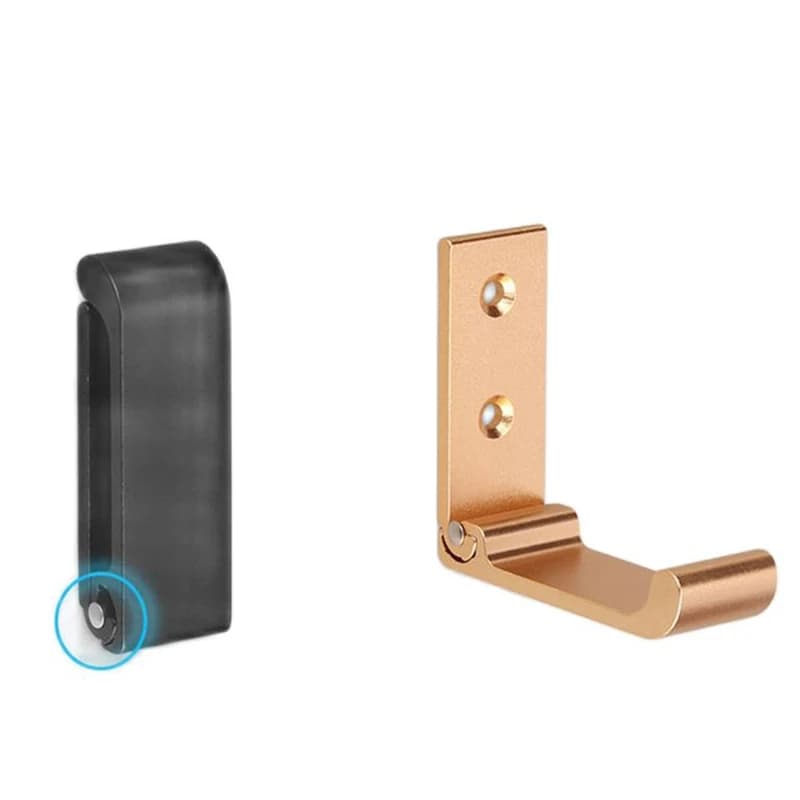 Gancio per vestiti pieghevole 1PC Spazio decorativo in alluminio montato a parete Appendiabiti per porta in metallo Supporto per cuffie retrattile Gancio singolo