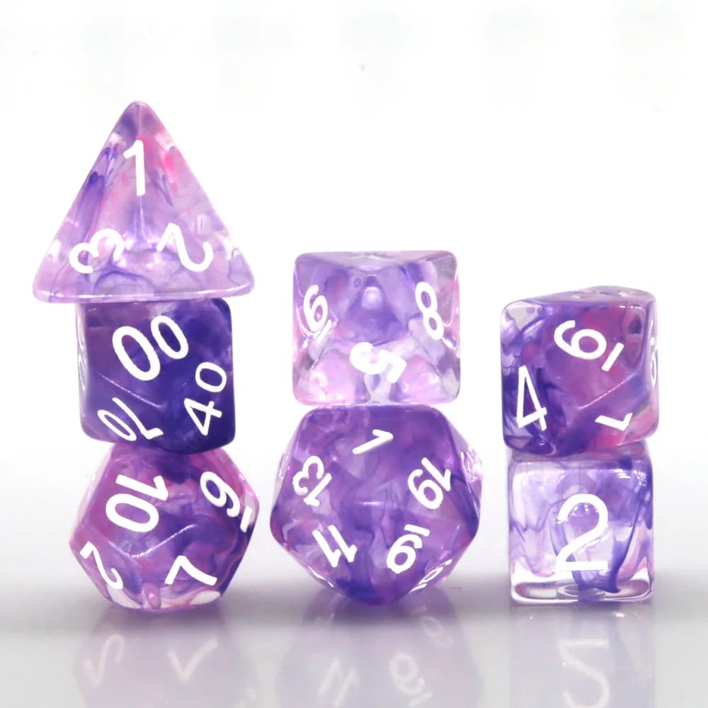 7 Pz/set Resina Trasparente Multi-Color Dungeons Draghi Set di Dadi per DnD RPG MTG Giochi di Dadi Club Giocattoli Intrattenimento Accessorio