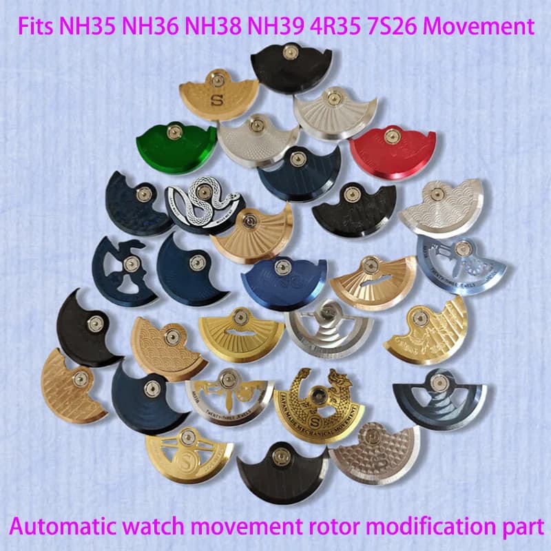 Movimento Automatico Mod NH35 NH36, Rotore Compatibile con NH34 NH35 NH36 NH38 NH39 NH70 4R 7S 6R, Parte di Ricambio per Orologi da Uomo