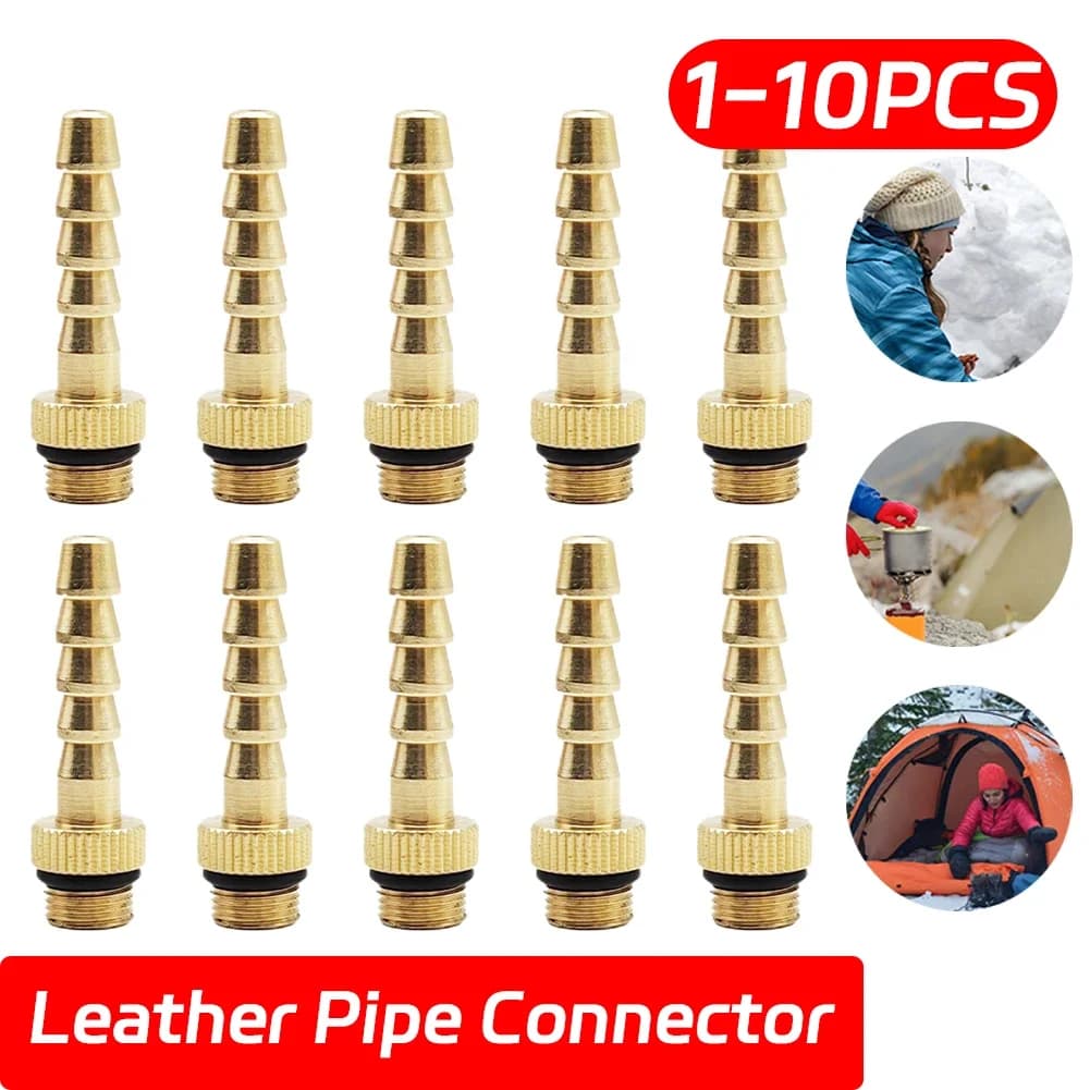 Copper Leather Pipe Connector Multipurpose Gas Pipe Adapter GPL Tanks Pipe Conversion Joints Camping Ring Accessories