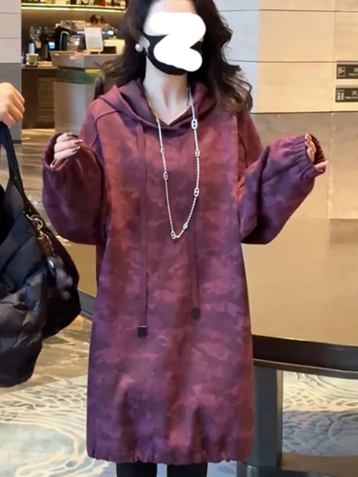 Fashionable Casual Hoodie Women's Spring Slimming Long Style Top Age-Defying Trendy Streetwear Comfortable Loose Fit Sweatshirt