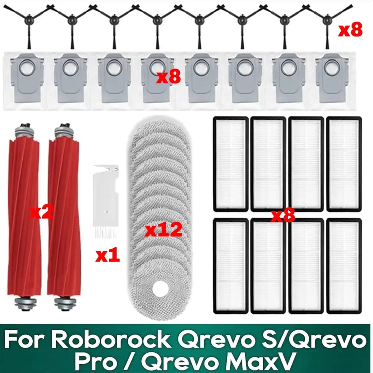 N18R Per Qrevo S, Qrevo Pro, Qrevo MaxV, Qrevo Plus Robot Aspirapolvere Parti Principale Spazzola Laterale Filtro Mop Panno