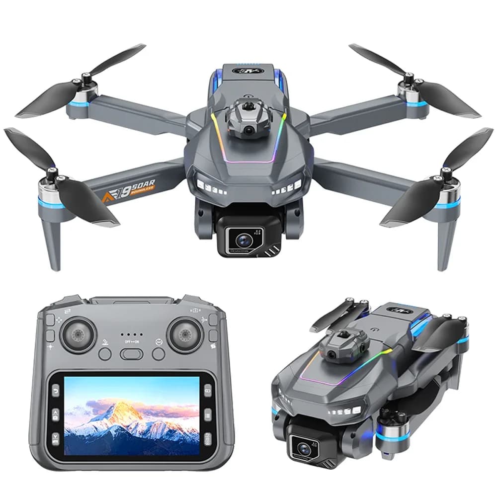 AE19 Folding Quadcopter Toy Drone, 8K Professional Obstacle Avoidance, High-Definition Dual Camera, Remote-Controlled