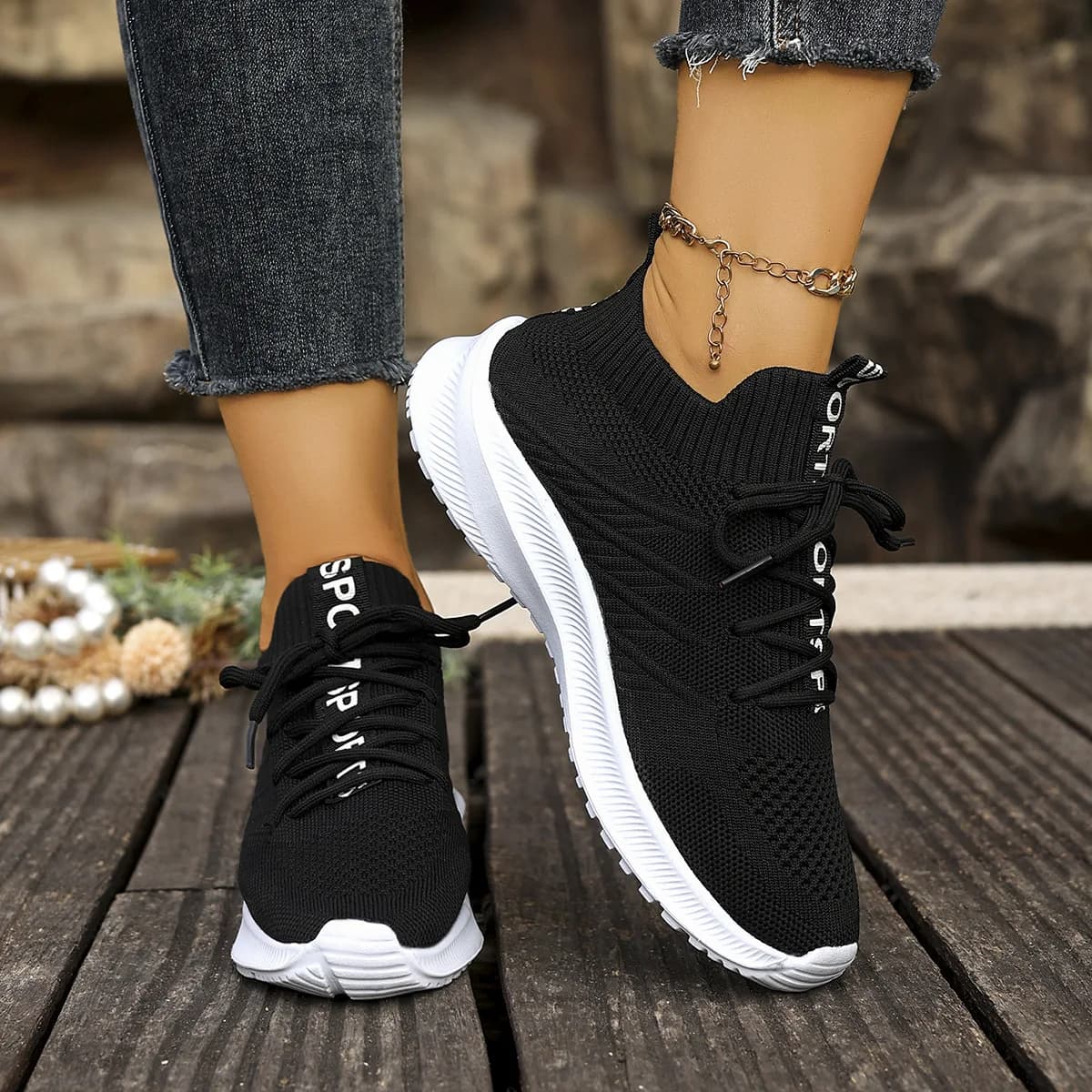 Nuove scarpe da ginnastica Scarpe da donna Fondo morbido Traspirante Primavera e autunno Donna Casual Traspirante Corsa da passeggio Calzature in rete